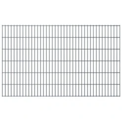 Panneaux De Clôture De Jardin 2D 2,008x1,23 M 18 M Total Gris