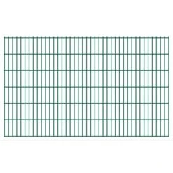 Panneaux De Clôture De Jardin 2D 2,008x1,23 M 40 M Total Vert