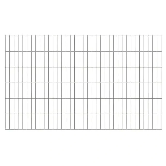 Panneaux De Clôture De Jardin 2D 2,008x1,23m 20 M Total Argenté