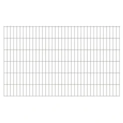 Panneaux De Clôture De Jardin 2D 2,008x1,23m 26 M Total Argenté