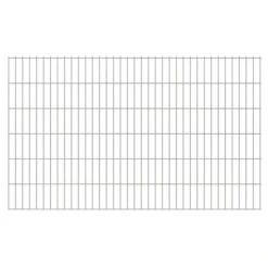 Panneaux De Clôture De Jardin 2D 2,008x1,23m 32 M Total Argenté