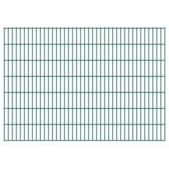 Panneaux De Clôture De Jardin 2D 2,008x1,43 M 46 M Total Vert