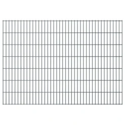 Panneaux De Clôture De Jardin 2D 2,008x1,43 M 6 M Total Gris