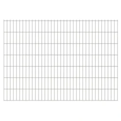 Panneaux De Clôture De Jardin 2D 2,008x1,43m 16 M Total Argenté