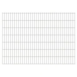 Panneaux De Clôture De Jardin 2D 2,008x1,43m 50 M Total Argenté