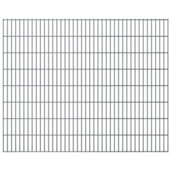 Panneaux De Clôture De Jardin 2D 2,008x1,63 M 16 M Total Gris