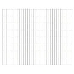 Panneaux De Clôture De Jardin 2D 2,008x1,63m 48 M Total Argenté