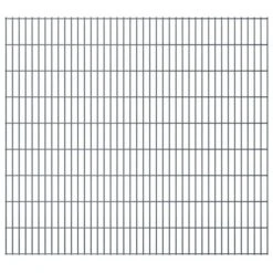 Panneaux De Clôture De Jardin 2D 2,008x1,83 M 28 M Total Gris