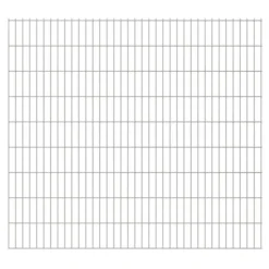 Panneaux De Clôture De Jardin 2D 2,008x1,83 M 6 M Total Argenté