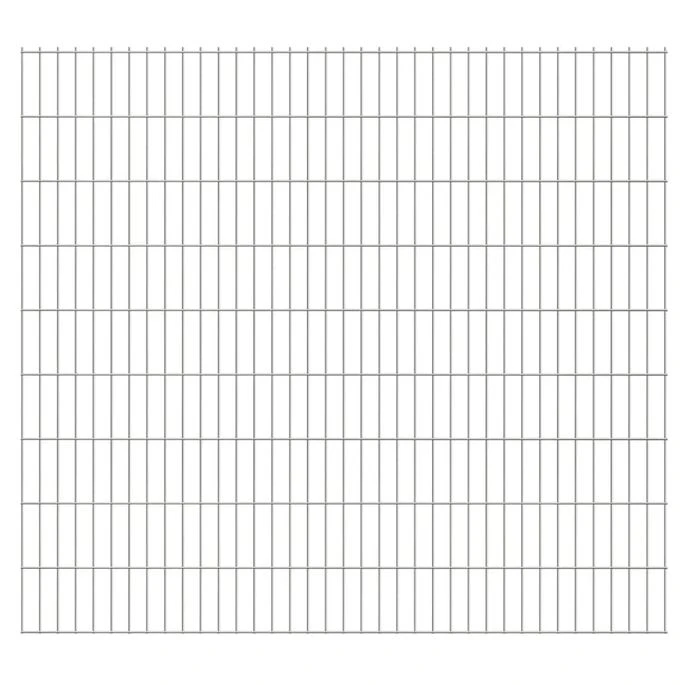 Panneaux De Clôture De Jardin 2D 2,008x1,83 M 6 M Total Argenté