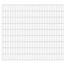 Panneaux De Clôture De Jardin 2D 2,008x1,83m 10 M Total Argenté