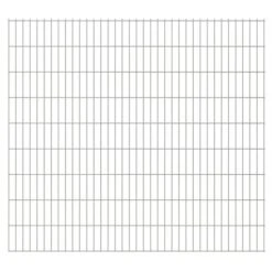 Panneaux De Clôture De Jardin 2D 2,008x1,83m 22 M Total Argenté