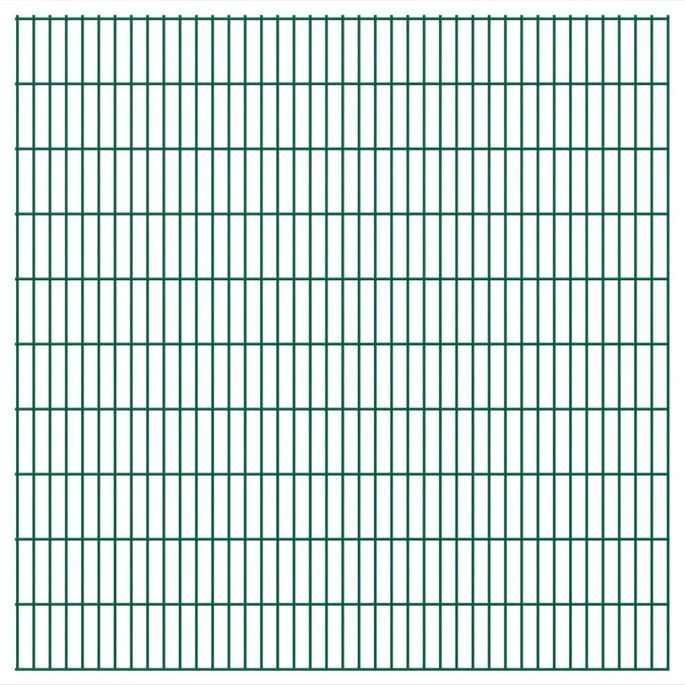 Panneaux De Clôture De Jardin 2D 2,008x2,03 M 24 M Total Vert