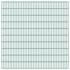 Panneaux De Clôture De Jardin 2D 2,008x2,03 M 50 M Total Vert