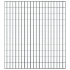 Panneaux De Clôture De Jardin 2D 2,008x2,23 M 40 M Total Gris