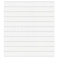 Panneaux De Clôture De Jardin 2D 2,008x2,23m 10 M Total Argenté