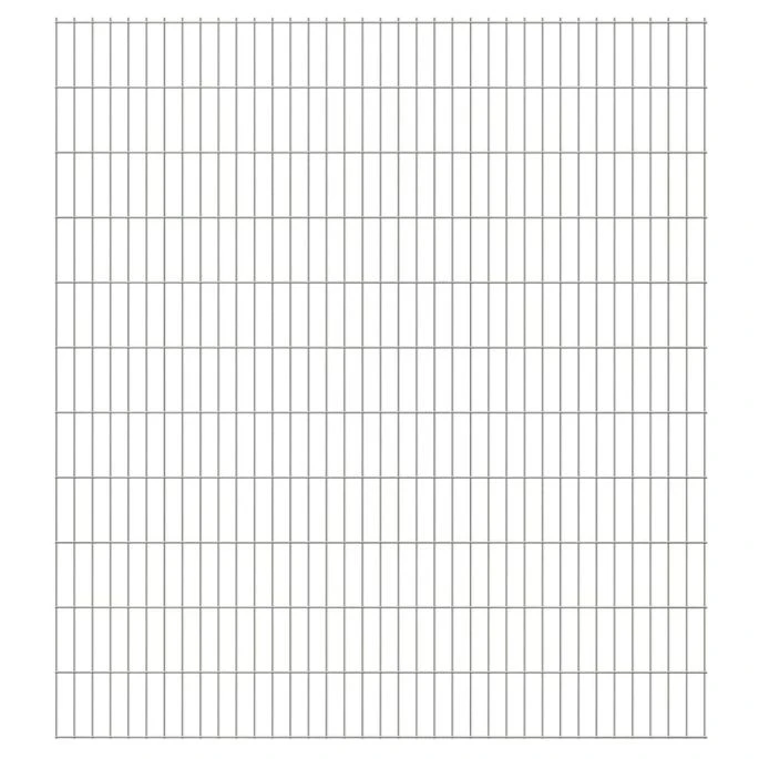 Panneaux De Clôture De Jardin 2D 2,008x2,23m 10 M Total Argenté