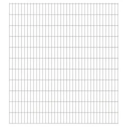 Panneaux De Clôture De Jardin 2D 2,008x2,23m 28 M Total Argenté