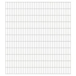 Panneaux De Clôture De Jardin 2D 2,008x2,23m 50 M Total Argenté