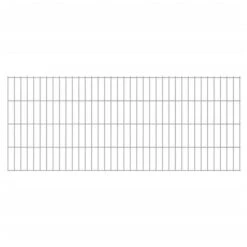 Panneaux De Clôture De Jardin 2D 2008x0,83 M 16 M Total Argenté