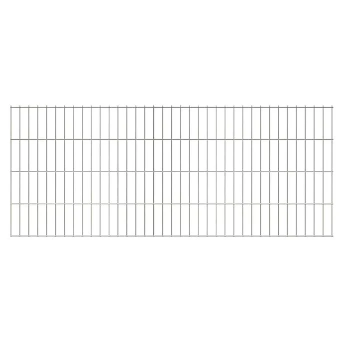 Panneaux De Clôture De Jardin 2D 2008x0,83 M 24 M Total Argenté