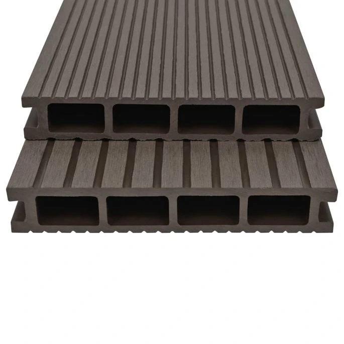 Panneaux De Terrasse Creux WPC 25 M² 4 M Marron Foncé – Image 2