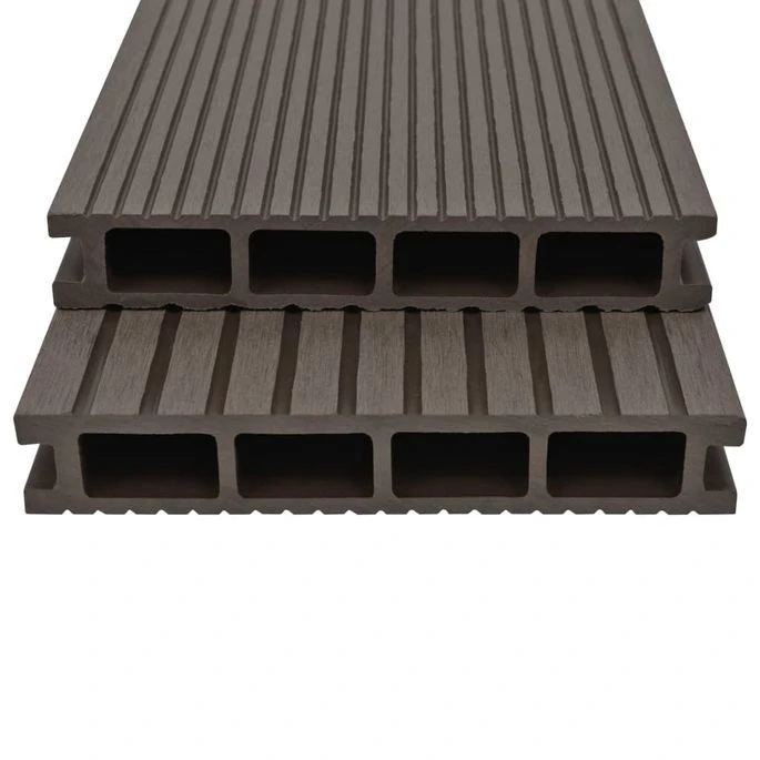 Panneaux De Terrasse Creux WPC 36 M² 2,2 M Marron Foncé – Image 2