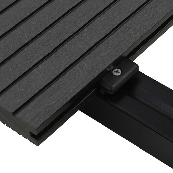 Panneaux De Terrasse Solides Et Accessoires WPC 20m² 2,2 M Noir – Image 5