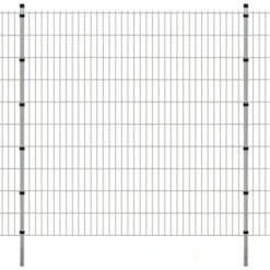 Panneaux Et Poteaux De Clôture 2D Pour Jardin 2008x2030 Mm 16 M 2
