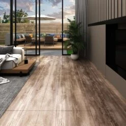 Planche De Plancher PVC Autoadhésif 5,21m² 2mm Délavage De Bois