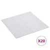 Planches De Plancher Autoadhésives 20 Pcs PVC 1,86 M² Blanc