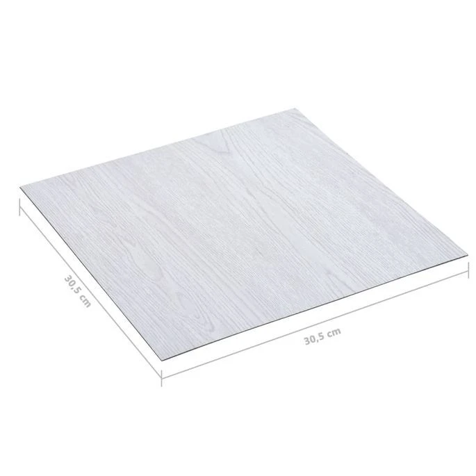 Planches De Plancher Autoadhésives 20 Pcs PVC 1,86 M² Blanc – Image 6