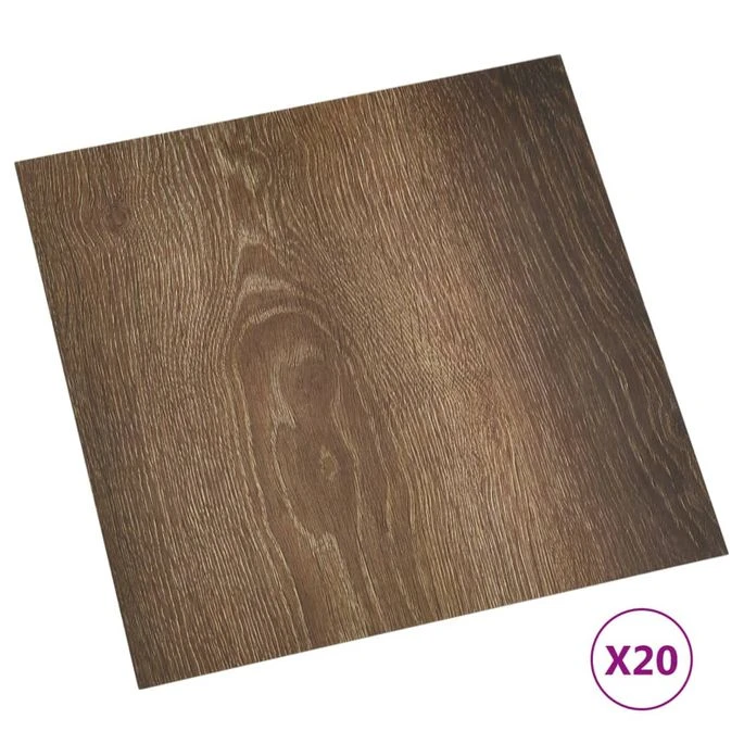 Planches De Plancher Autoadhésives 20 Pcs PVC 1,86 M² Marron 12 – Image 2