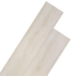 Planches De Plancher PVC 4,46 M² 3 Mm Blanc Chêne Classique