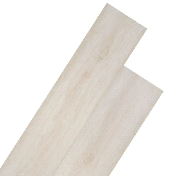 Planches De Plancher PVC 4,46 M² 3 Mm Blanc Chêne Classique