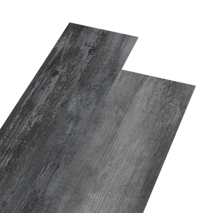 Planches De Plancher PVC 5,02 M² 2 Mm Autoadhésif Gris Brillant – Image 2
