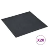 Planches Plancher Autoadhésives 20 Pcs PVC 1,86 M² Marbre Noir 2