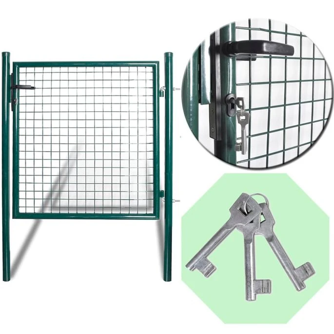 Portail De Clôture à Porte Simple Acier Enduit De Poudre – Image 7