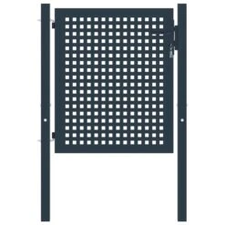 Portail De Clôture Anthracite 102x125 Cm Acier