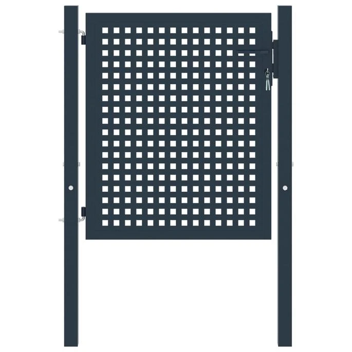 Portail De Clôture Anthracite 102x150 Cm Acier