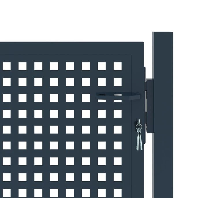 Portail De Clôture Anthracite 102x150 Cm Acier – Image 3
