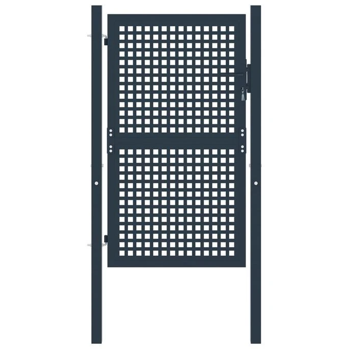 Portail De Clôture Anthracite 102x250 Cm Acier