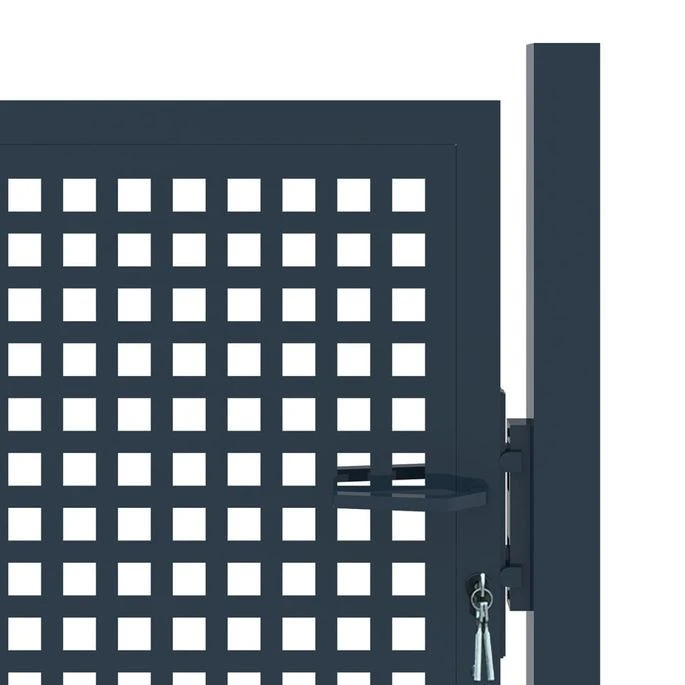 Portail De Clôture Anthracite 102x250 Cm Acier – Image 3