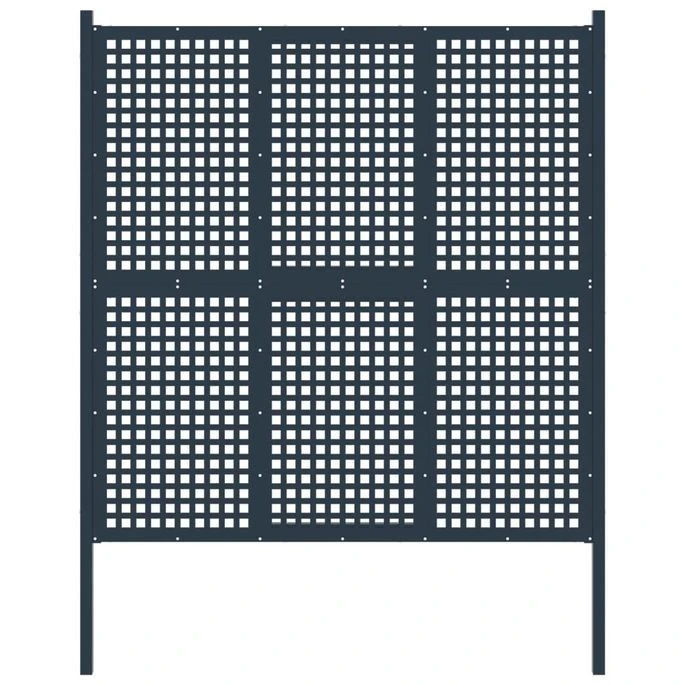 Portail De Clôture Anthracite 177x225 Cm Acier