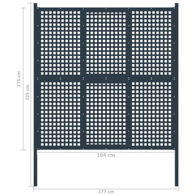 Portail De Clôture Anthracite 177x225 Cm Acier – Image 4