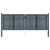 Portail De Clôture Anthracite 306x125 Cm Acier