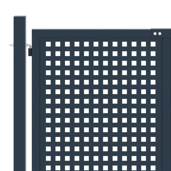 Portail De Clôture Anthracite 306x125 Cm Acier – Image 4