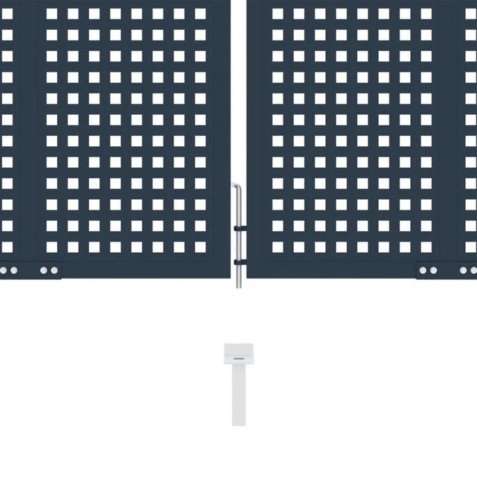 Portail De Clôture Anthracite 306x175 Cm Acier – Image 4