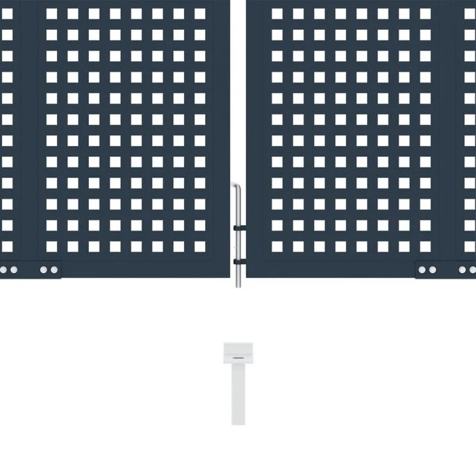 Portail De Clôture Anthracite 306x225 Cm Acier – Image 4