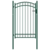 Portail De Clôture Avec Dessus Arqué Acier 100x150 Cm Vert